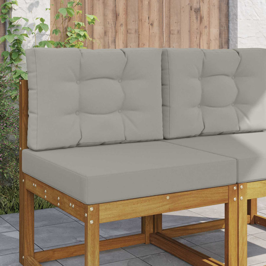 Buiten bankkussen 2 pcs Grijs Polyester