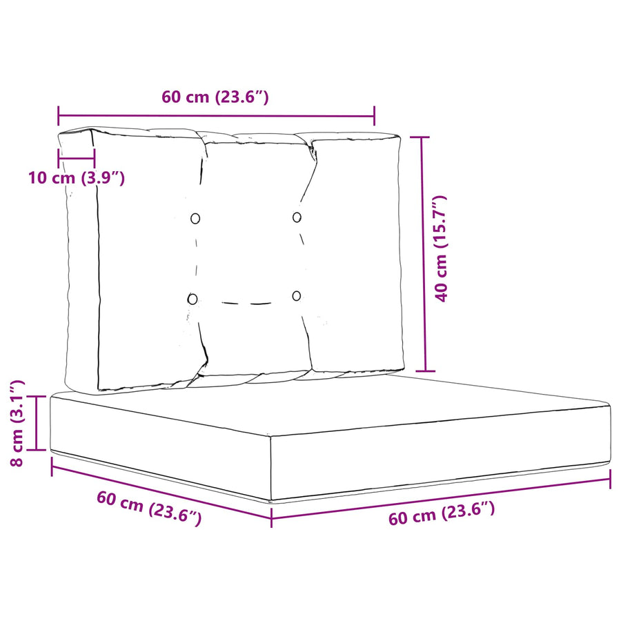 Buiten bankkussen 2 pcs Beige Polyester