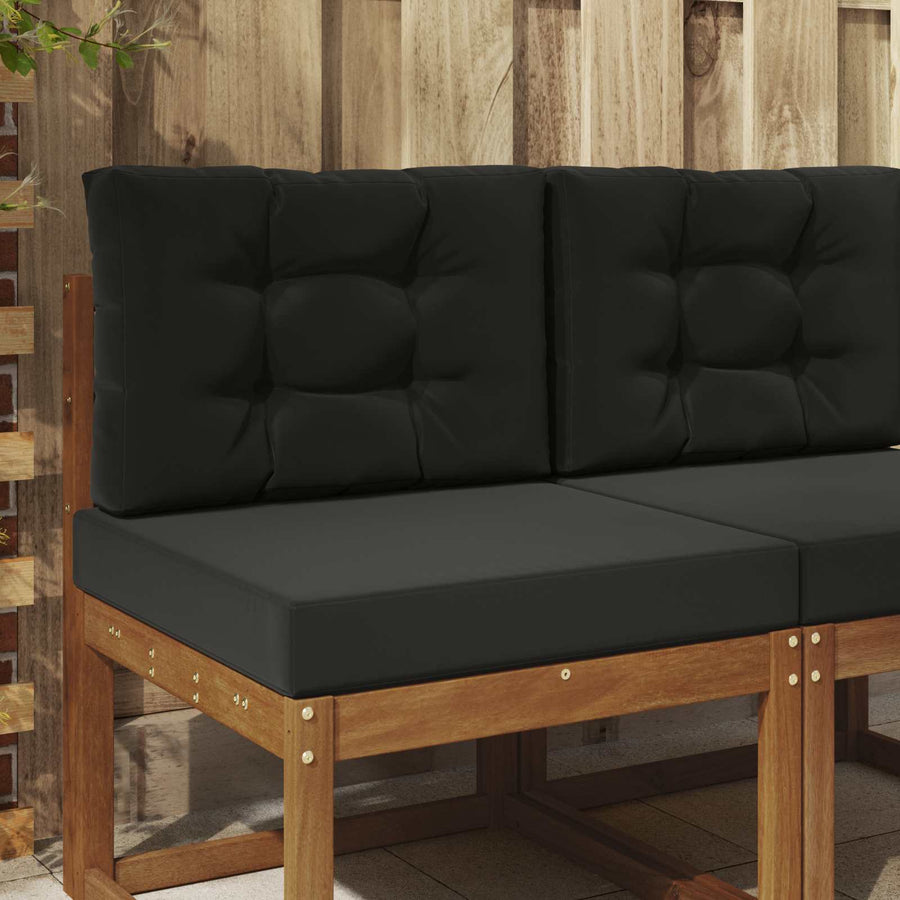 Buiten bankkussen 2 pcs Zwart Polyester