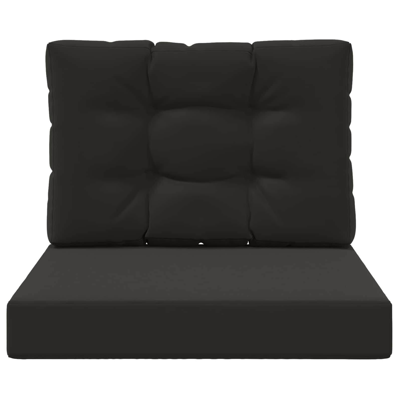 Buiten bankkussen 2 pcs Zwart Polyester