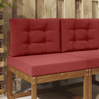 Buitenkussen set wijnrood polyester 60x60x8cm 60x40x10cm