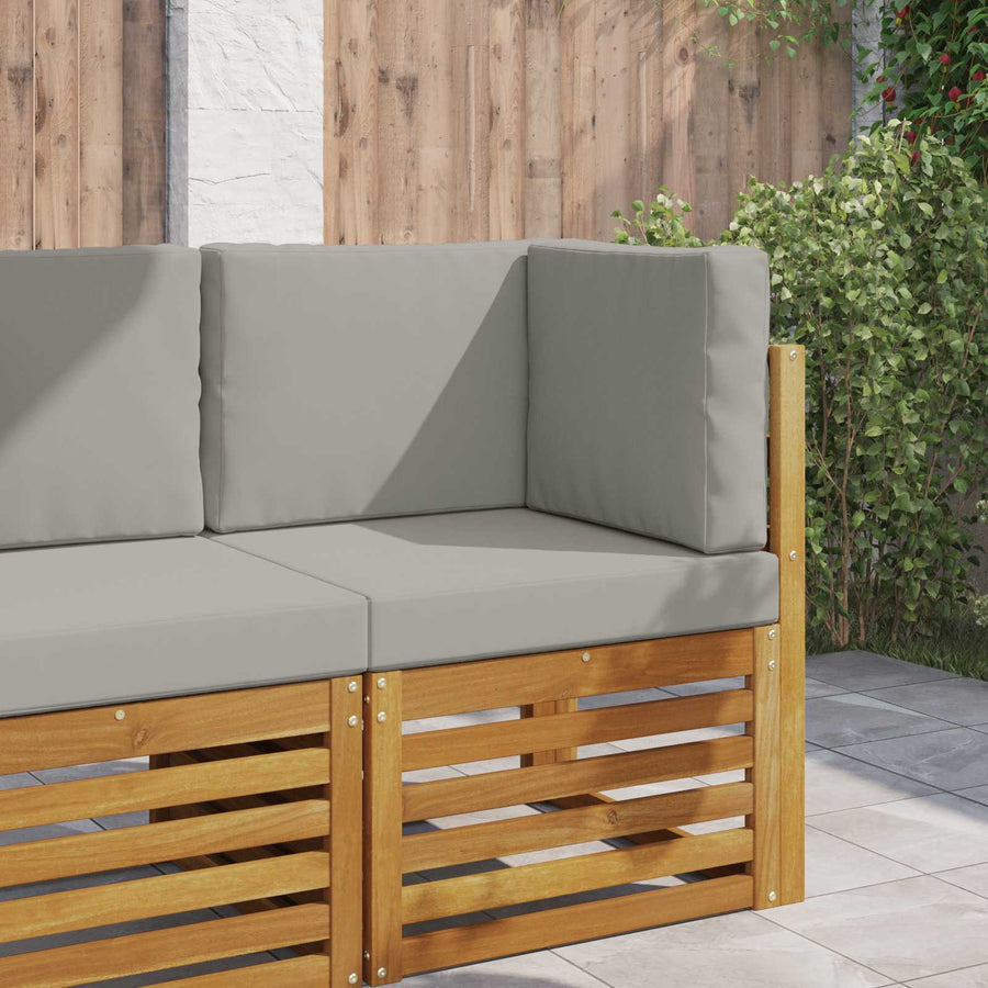 Buiten bankkussen 3 pcs Grijs Polyester