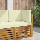 Buiten bankkussen 3-delig crème polyester 60x60x8 cm