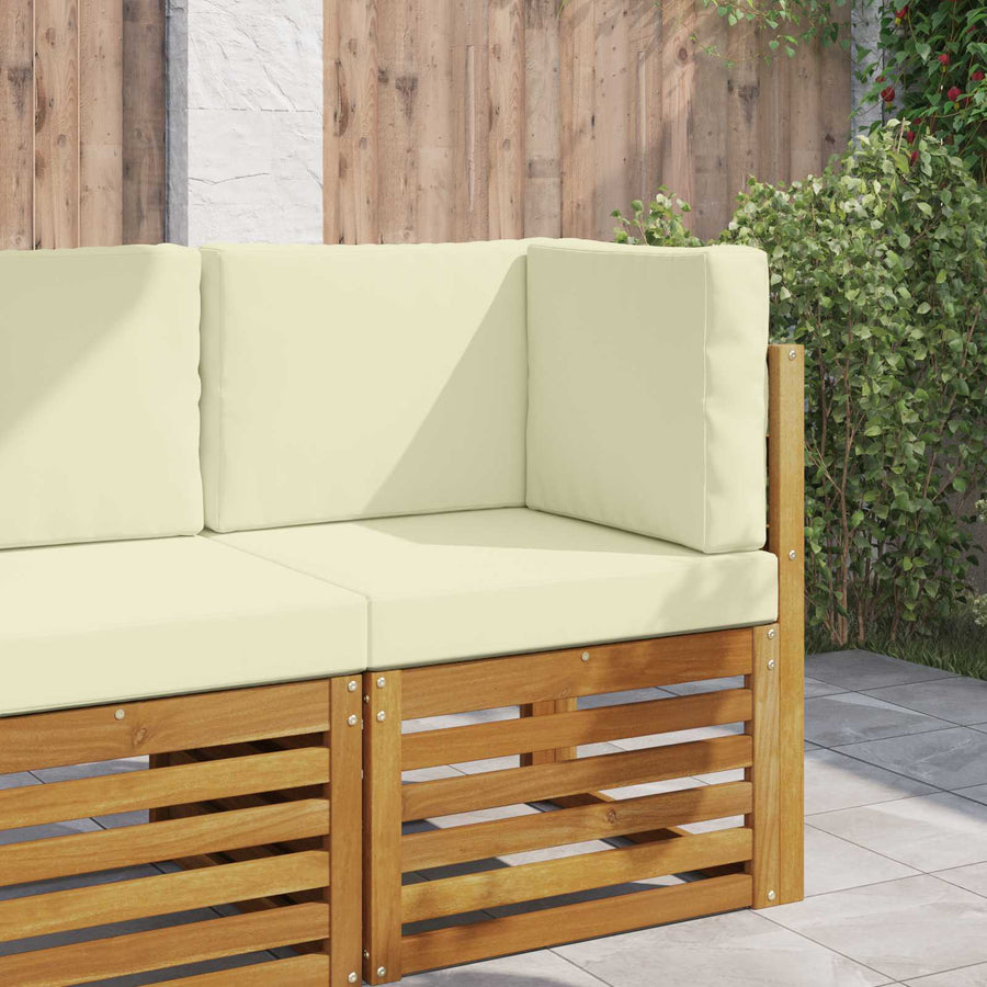 Buiten bankkussen 3 pcs Crème Polyester