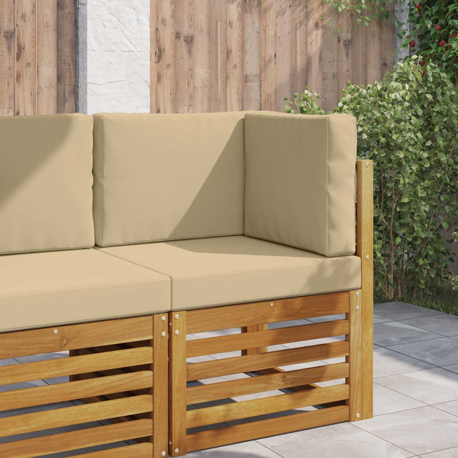 Buiten bankkussen 3 pcs Beige Polyester
