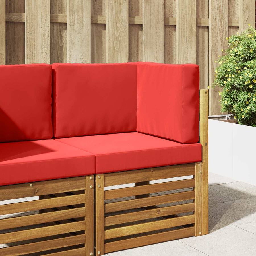 Buiten bankkussen 3 pcs Rood Polyester