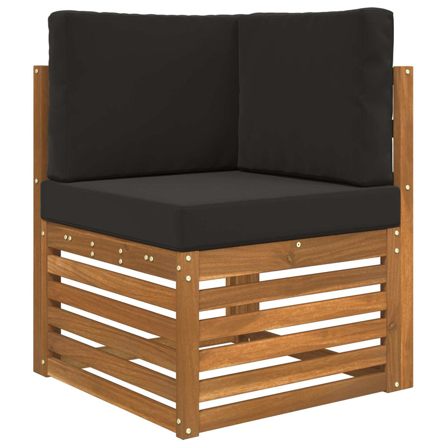 Buiten bankkussen 3 pcs Zwart Polyester