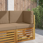 Buitenkussen set 3-delig taupe polyester