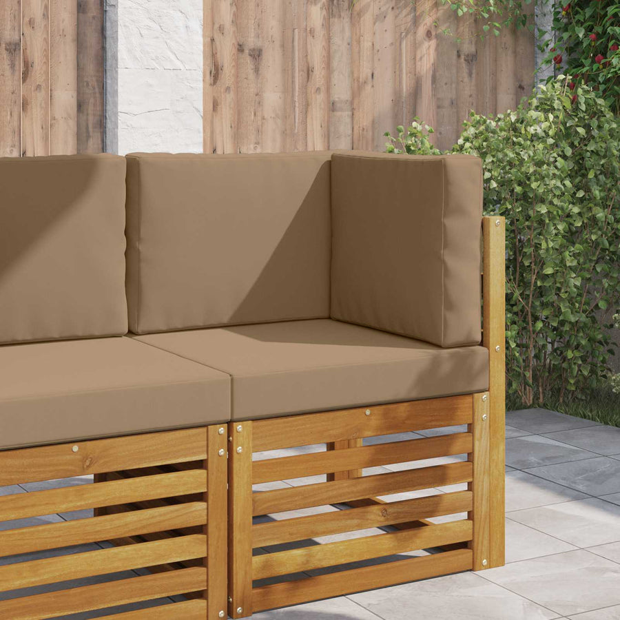Buiten bankkussen 3 pcs Taupe Polyester