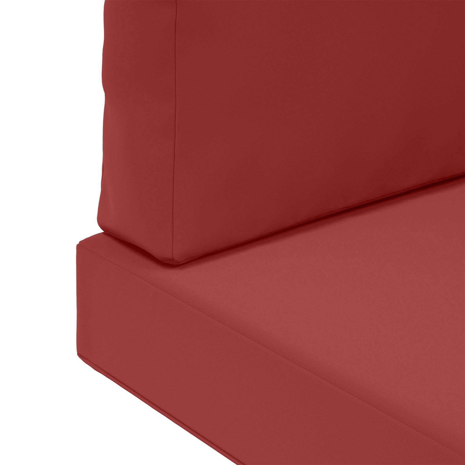Buiten bankkussen 3 pcs Wijnrood Polyester