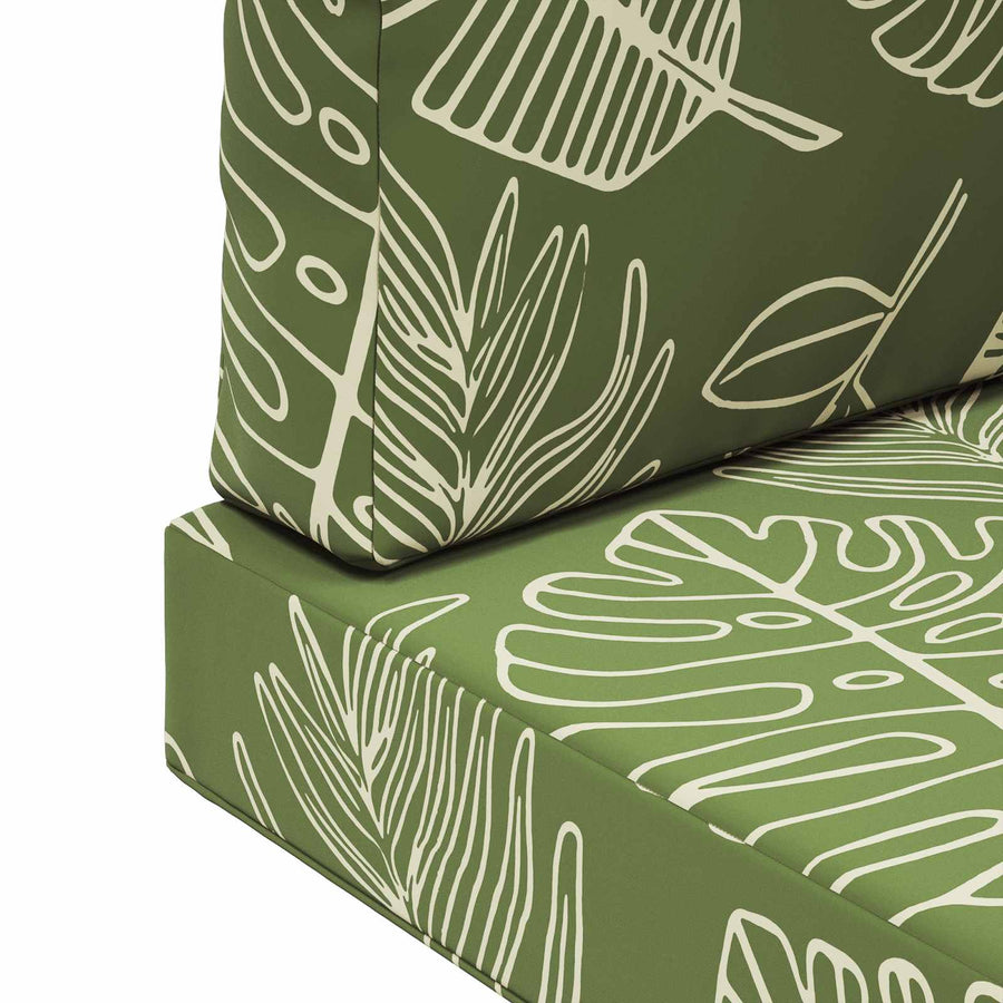 Buiten bankkussen 3 pcs Bladontwerp Polyester