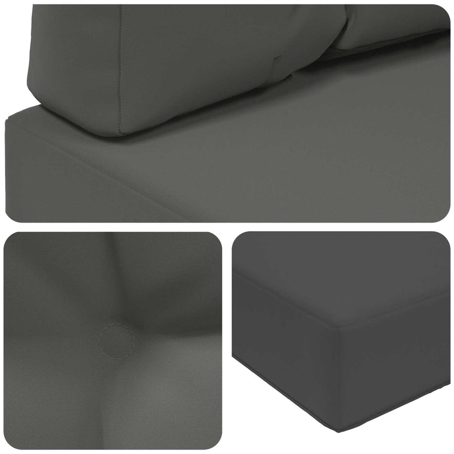 Buiten bankkussen 3 pcs Antraciet Polyester