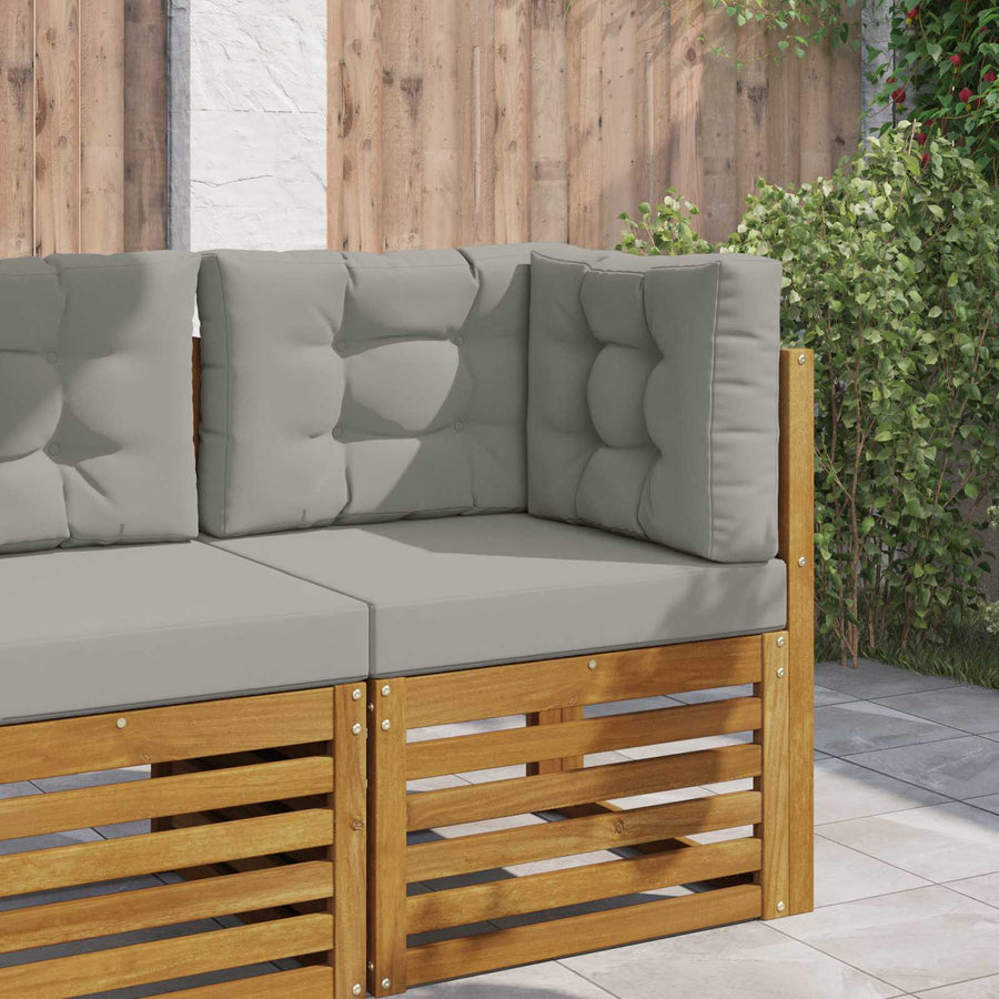 Buiten bankkussen 3 pcs Grijs Polyester