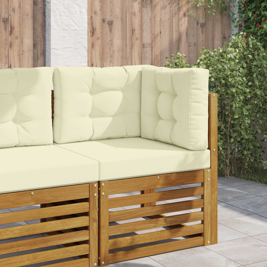 Buiten bankkussen 3 pcs Crème Polyester