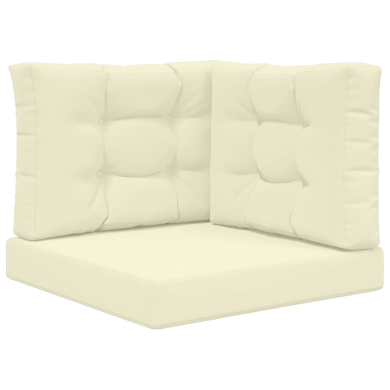 Buiten bankkussen 3 pcs Crème Polyester