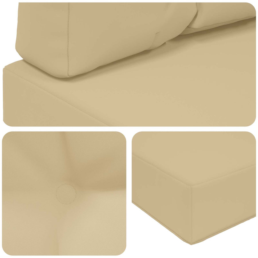 Buiten bankkussen 3 pcs Beige Polyester