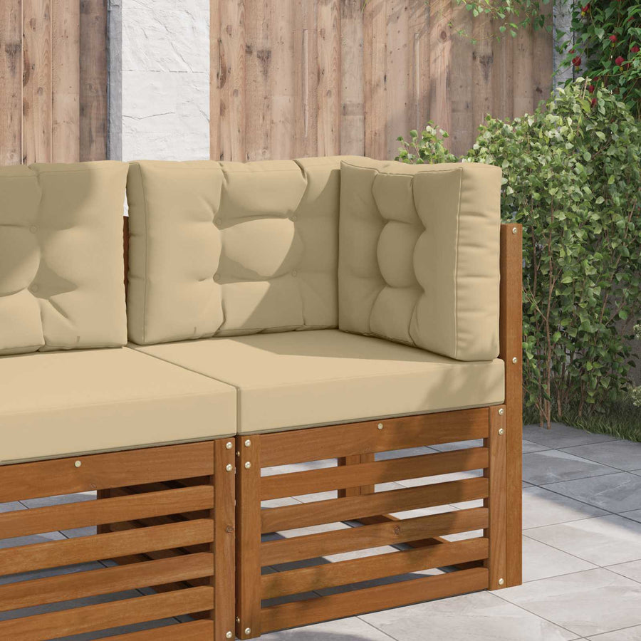 Buiten bankkussen 3 pcs Beige Polyester