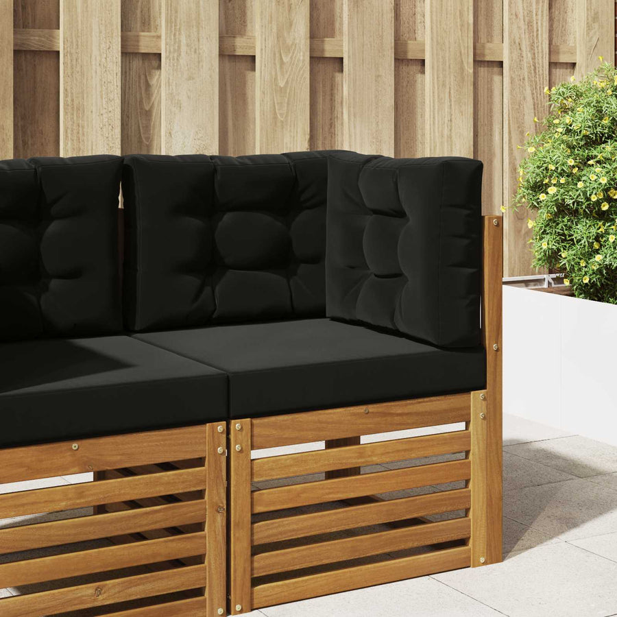 Buiten bankkussen 3 pcs Zwart Polyester
