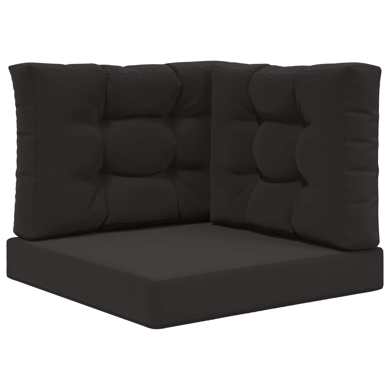 Buiten bankkussen 3 pcs Zwart Polyester