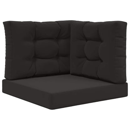 Buiten bankkussen 3 pcs Zwart Polyester