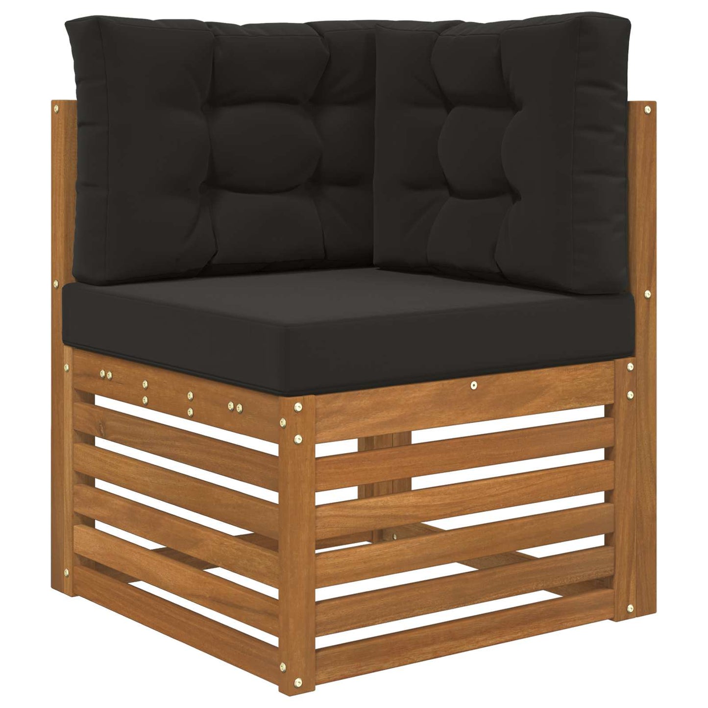 Buiten bankkussen 3 pcs Zwart Polyester