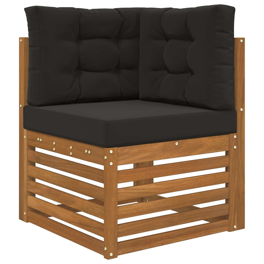 Buiten bankkussen 3 pcs Zwart Polyester