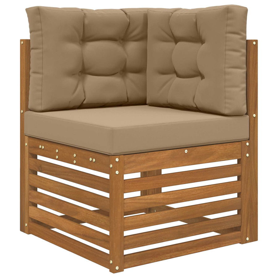Buiten bankkussen 3 pcs Taupe Polyester