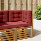 Buitenkussen set 3 stuks wijnrood polyester