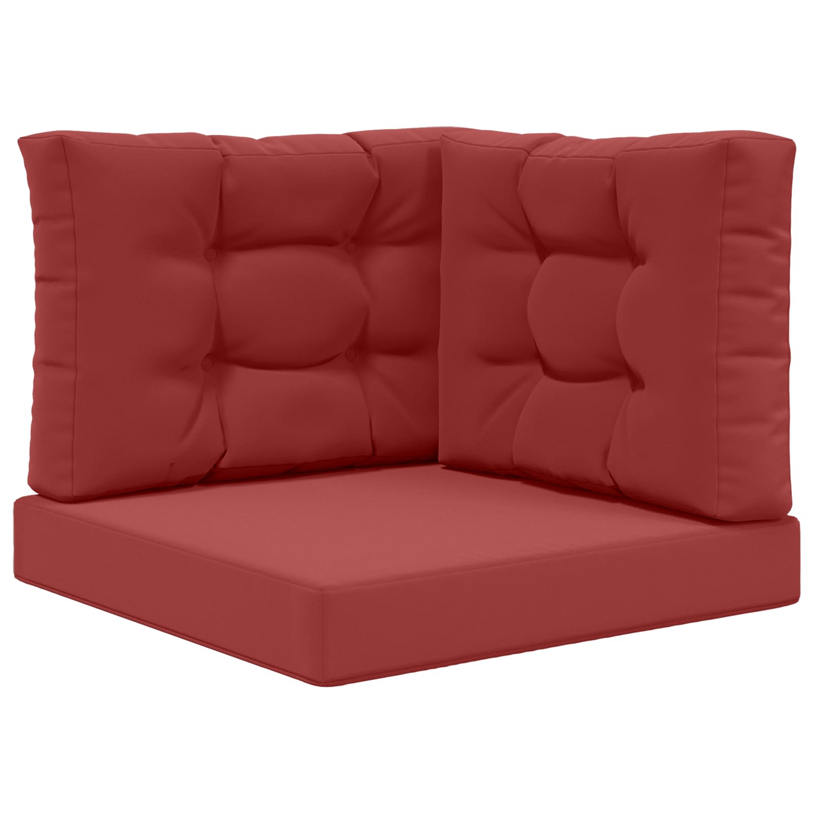 Buiten bankkussen 3 pcs Wijnrood Polyester