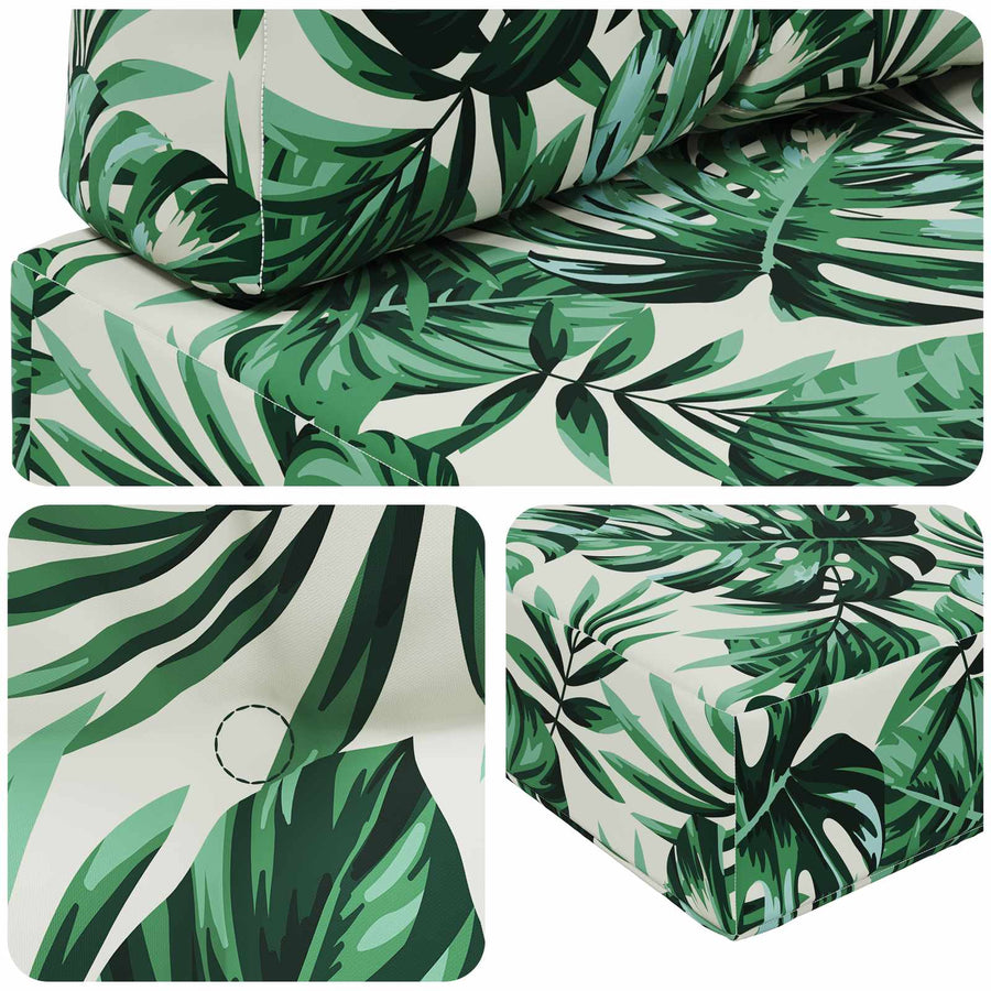 Buiten bankkussen 3 pcs Bladpatroon Polyester