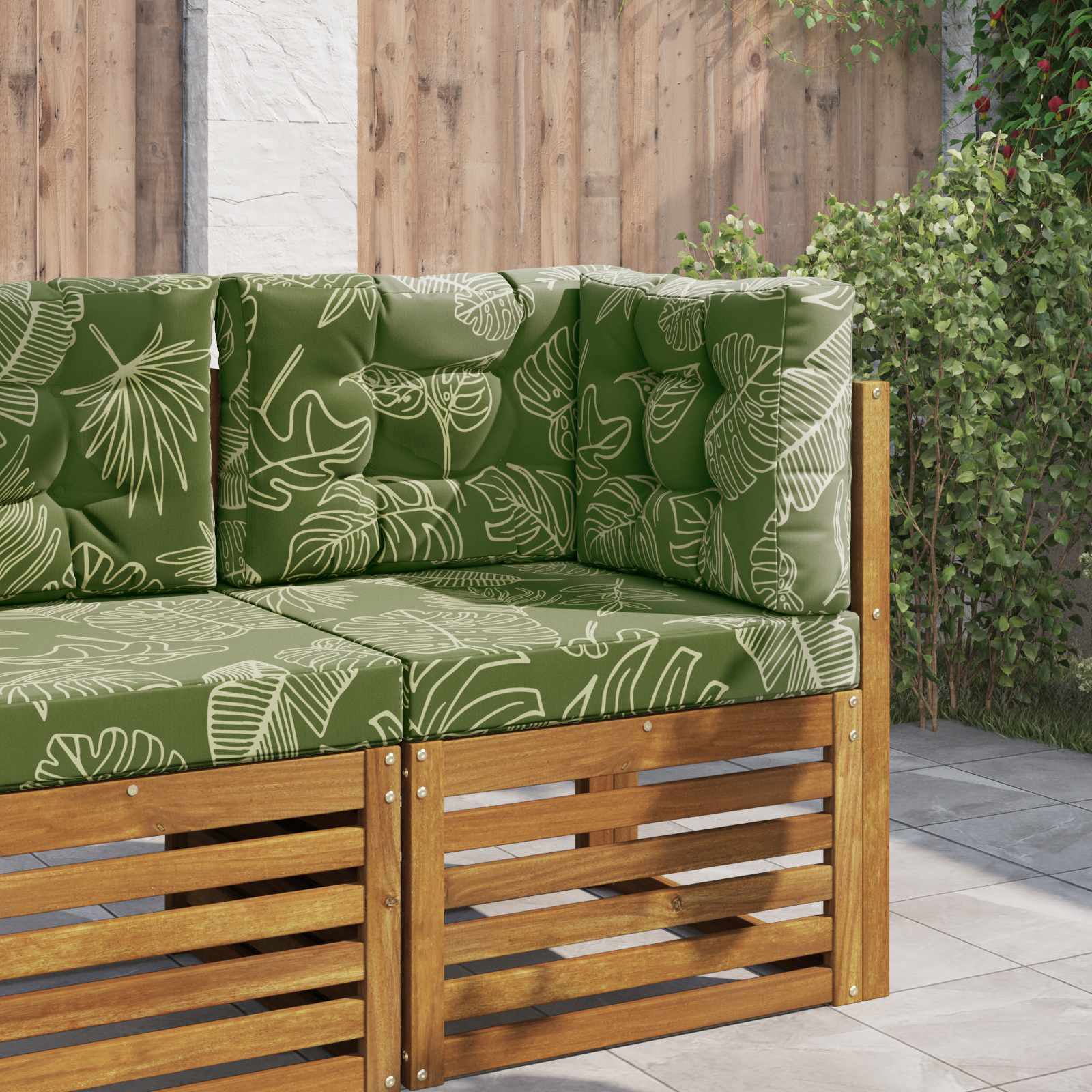 Buiten bankkussen 3 pcs Bladontwerp Polyester