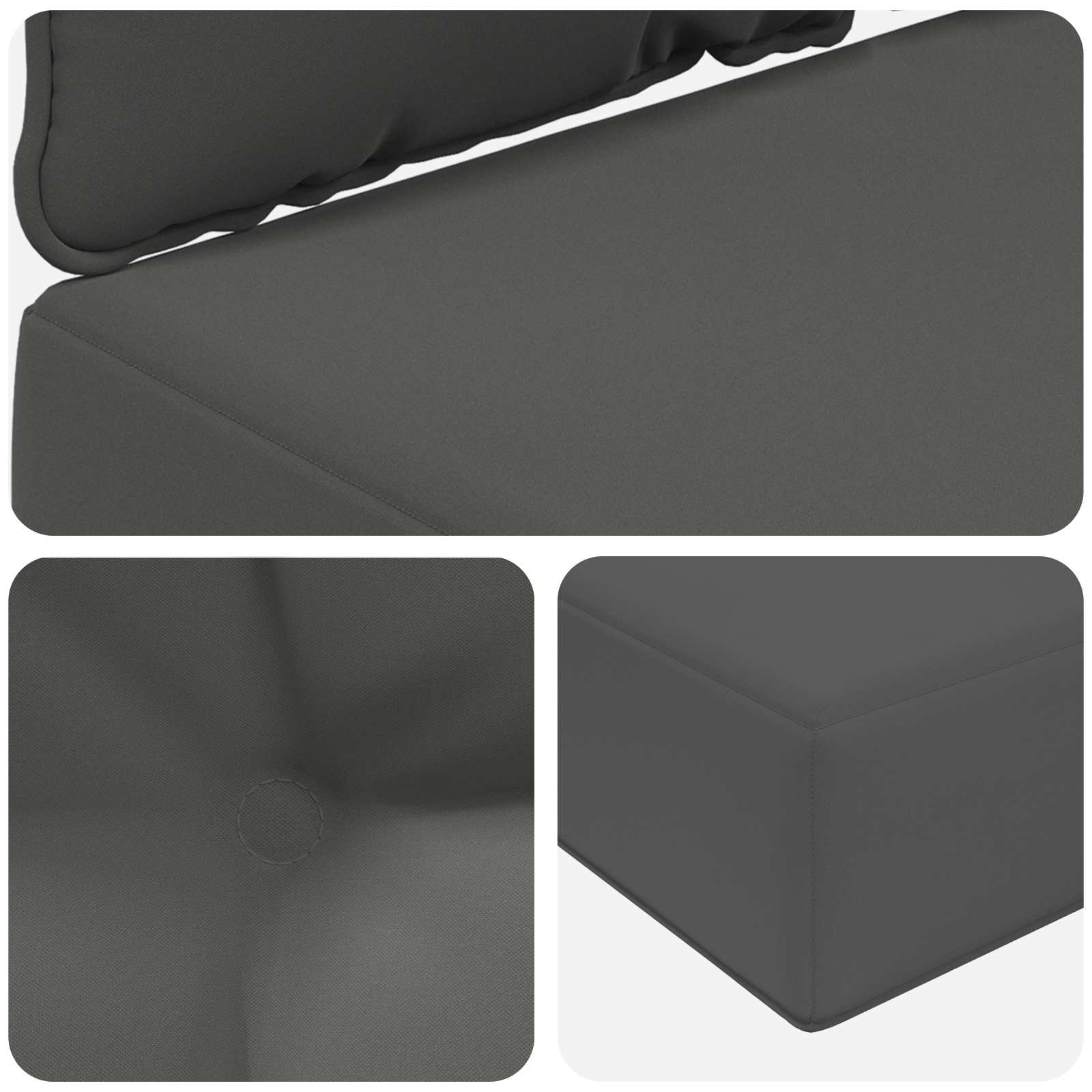 Buiten bankkussen 2 pcs Antraciet Polyester