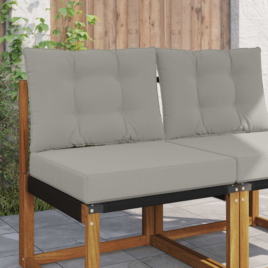 Buiten bankkussen 2 pcs Grijs Polyester