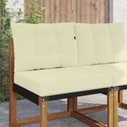 Bankkussen buiten crème 2 stuks polyester