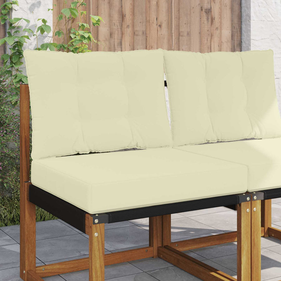 Buiten bankkussen 2 pcs Crème Polyester