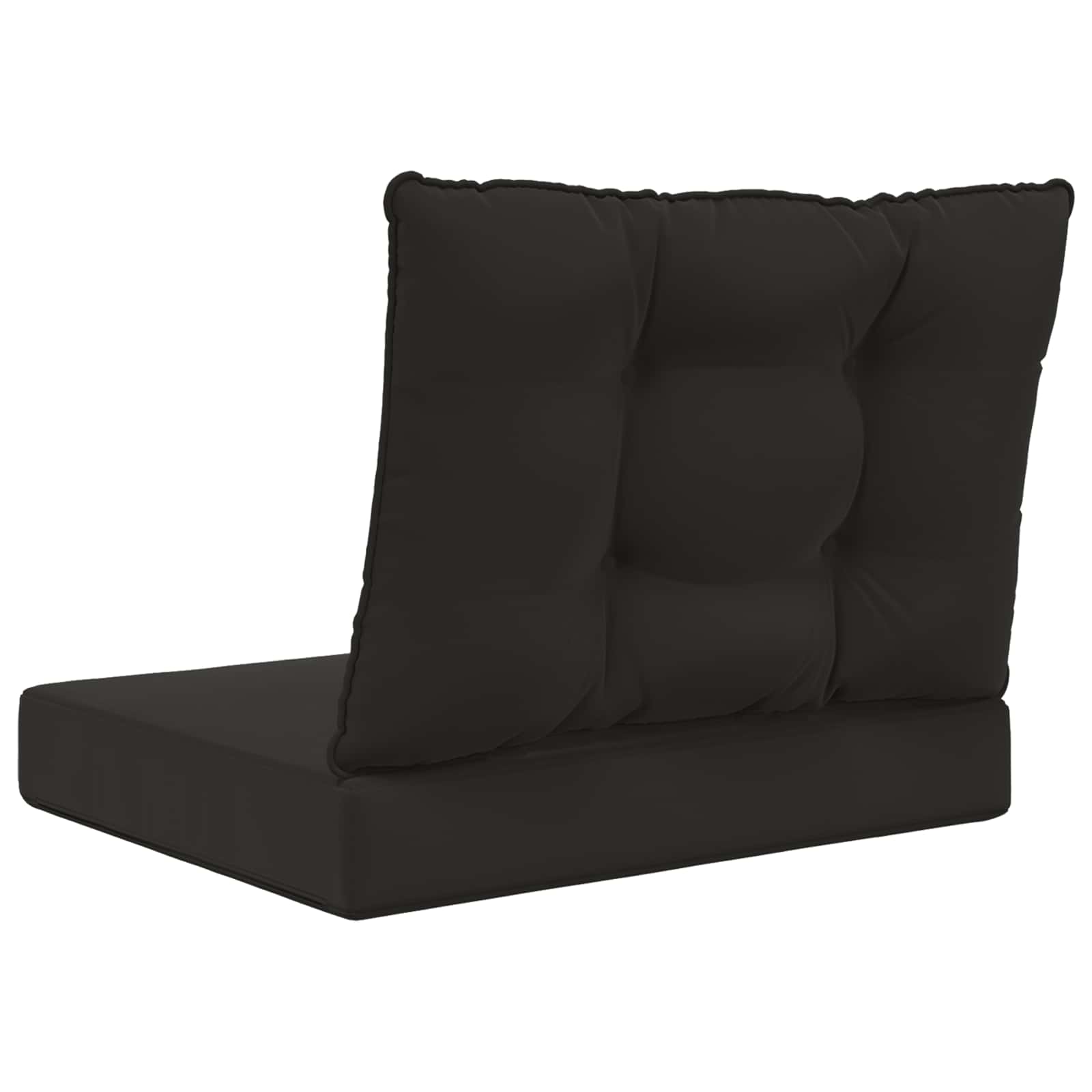 Buiten bankkussen 2 pcs Zwart Polyester