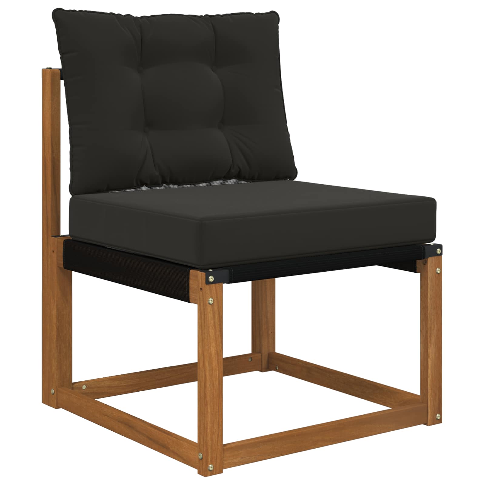Buiten bankkussen 2 pcs Zwart Polyester