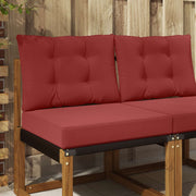 Buitenbankkussen set wijnrood polyester