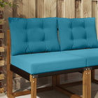 Buiten bankkussen set 60x50x8cm & 60x40x10cm koninklijk blauw polyester
