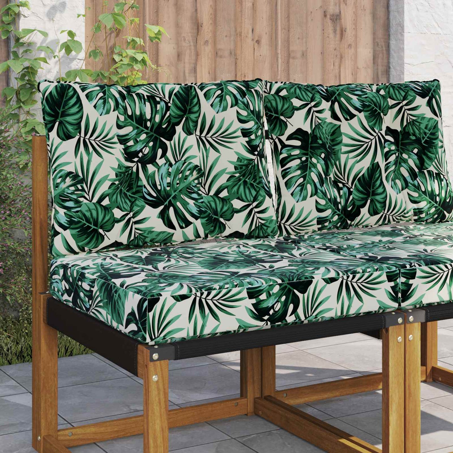 Buiten bankkussen 2 pcs Bladpatroon Polyester