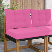 Bankkussenset 2 stuks roze polyester 60x50.5x8cm 60x40x10cm