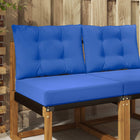 Buiten bankkussen 2-delig turquoise polyester