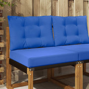 Buiten bankkussen 2-delig turquoise polyester