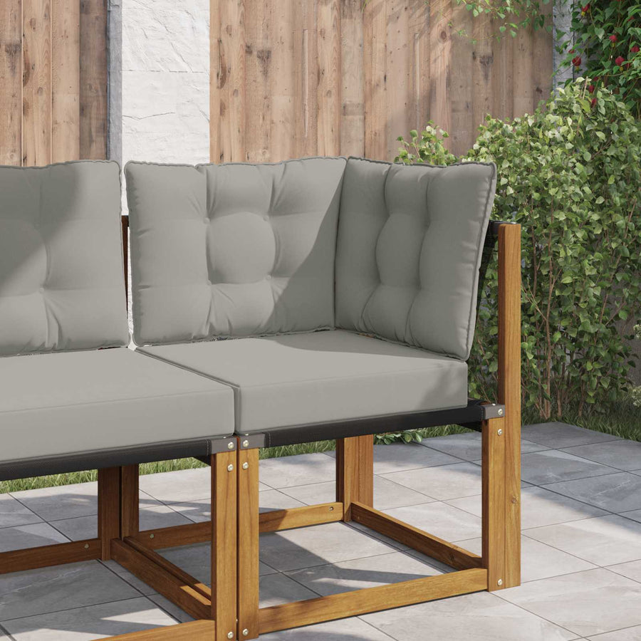 Buiten bankkussen 3 pcs Grijs Polyester