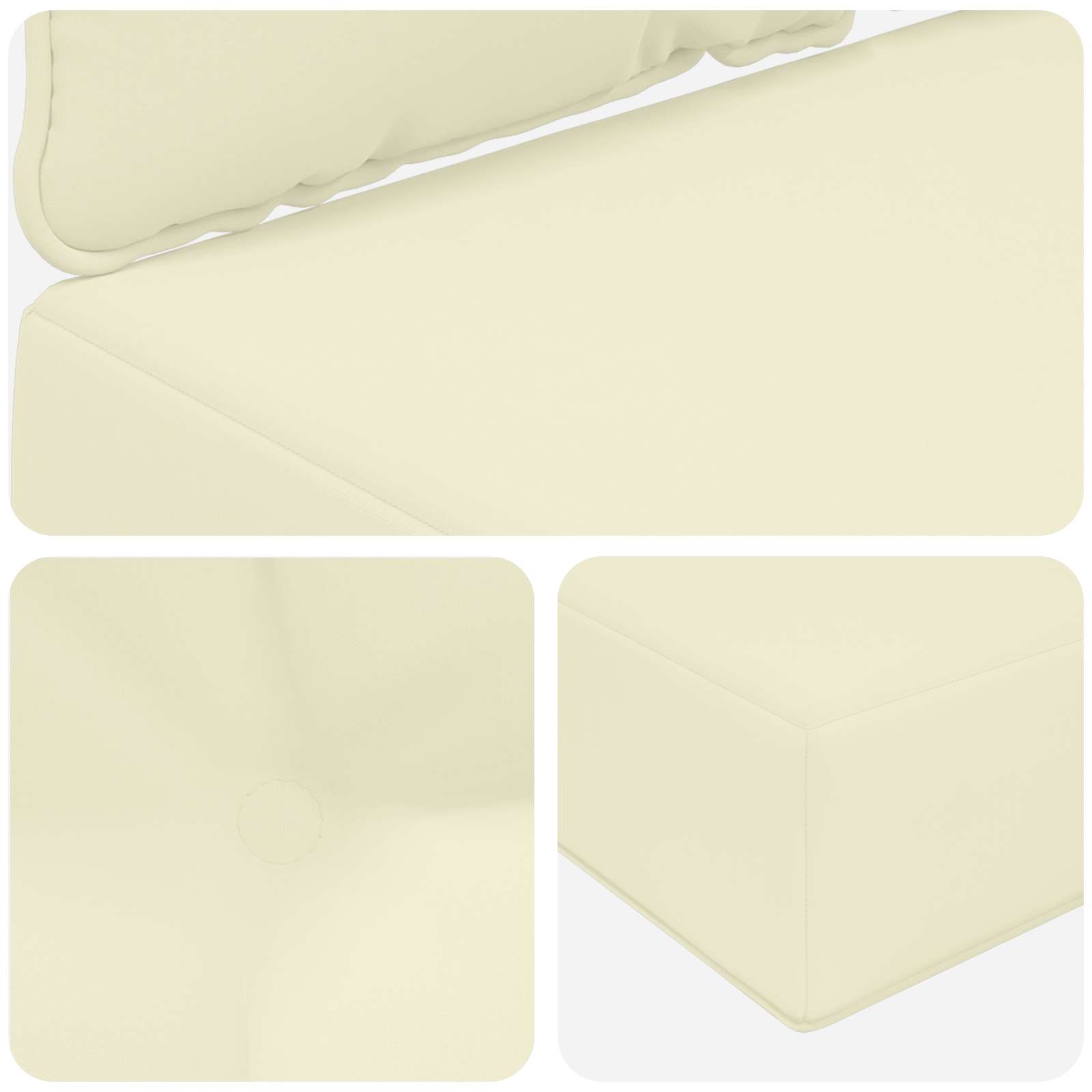 Buiten bankkussen 3 pcs Crème Polyester