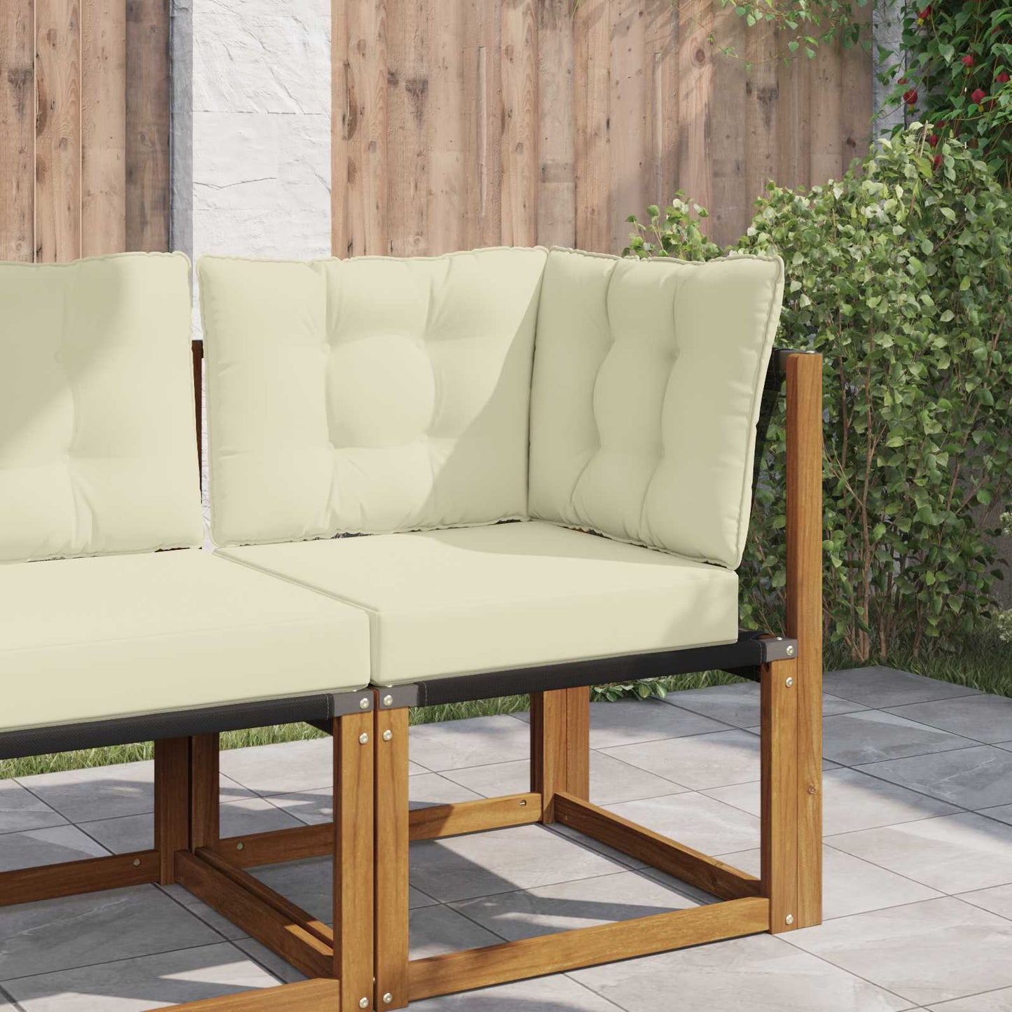 Buiten bankkussen 3 pcs Crème Polyester