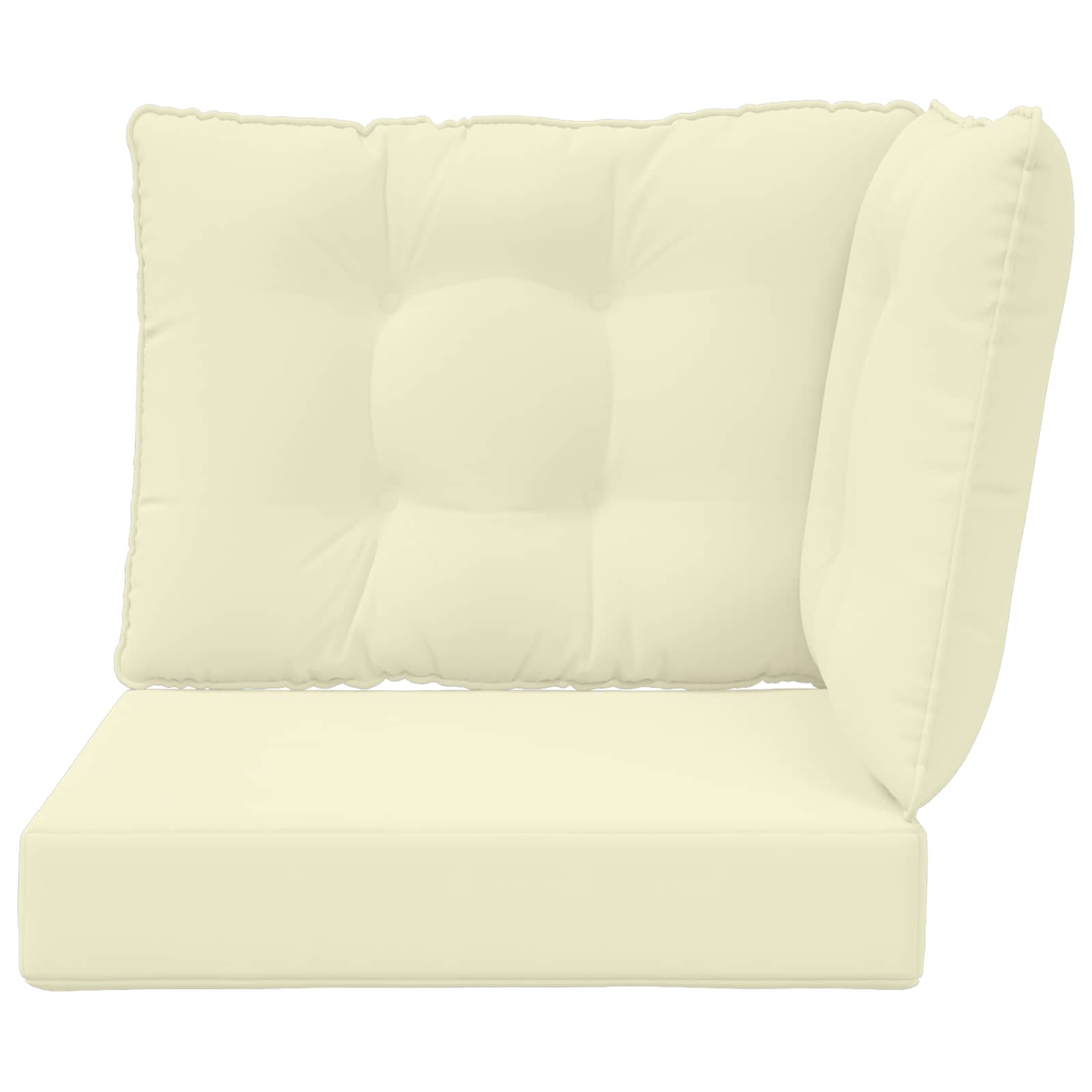 Buiten bankkussen 3 pcs Crème Polyester