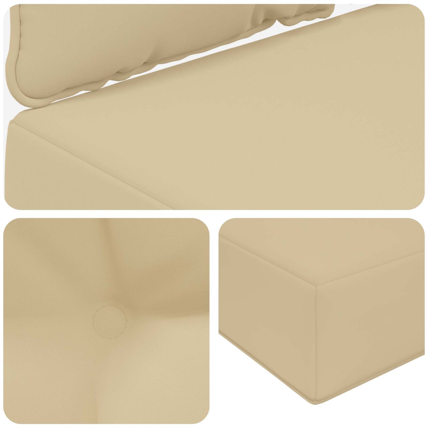 Buiten bankkussen 3 pcs Beige Polyester