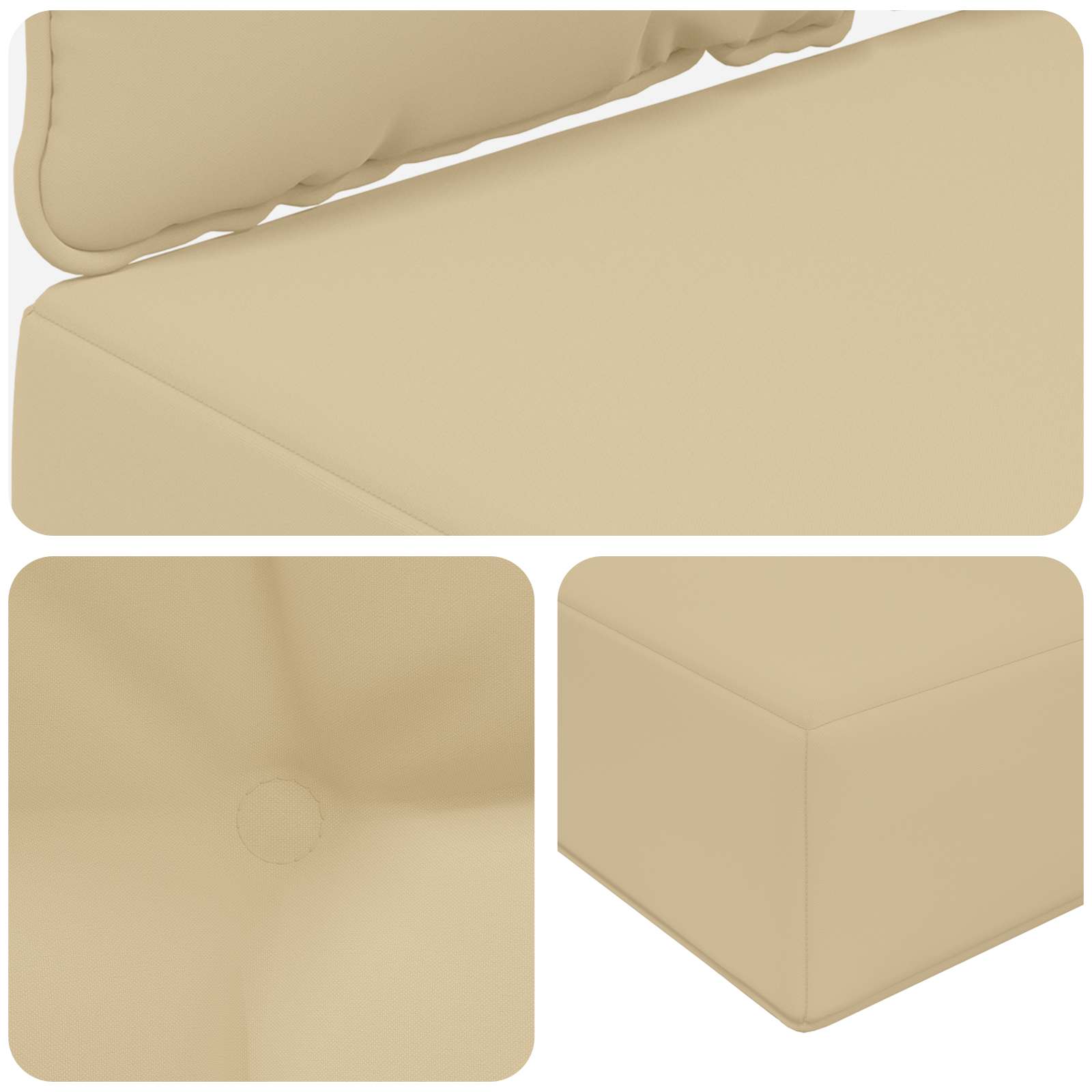 Buiten bankkussen 3 pcs Beige Polyester