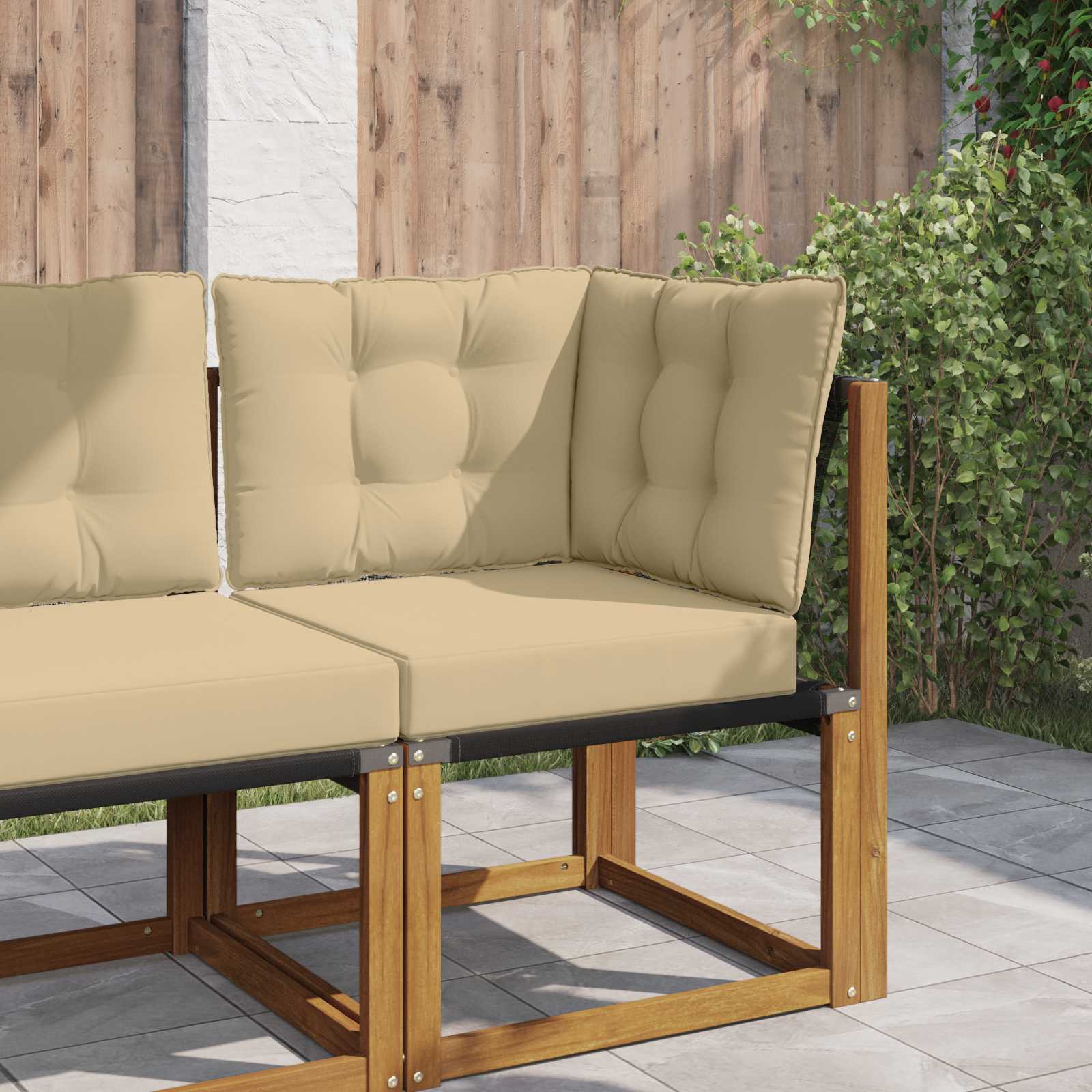 Buiten bankkussen 3 pcs Beige Polyester